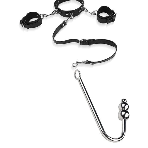 Hook with Beaded and Collar Anal 5334 Cuffs Elegant 0706